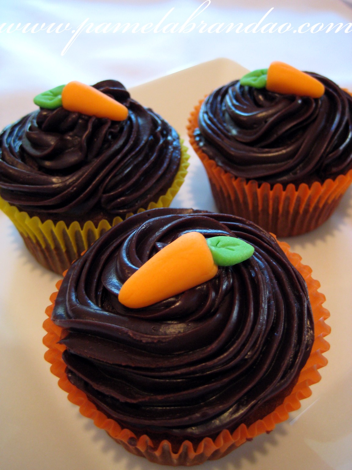 Carrot and Chocolate Cupcake - Pam*B